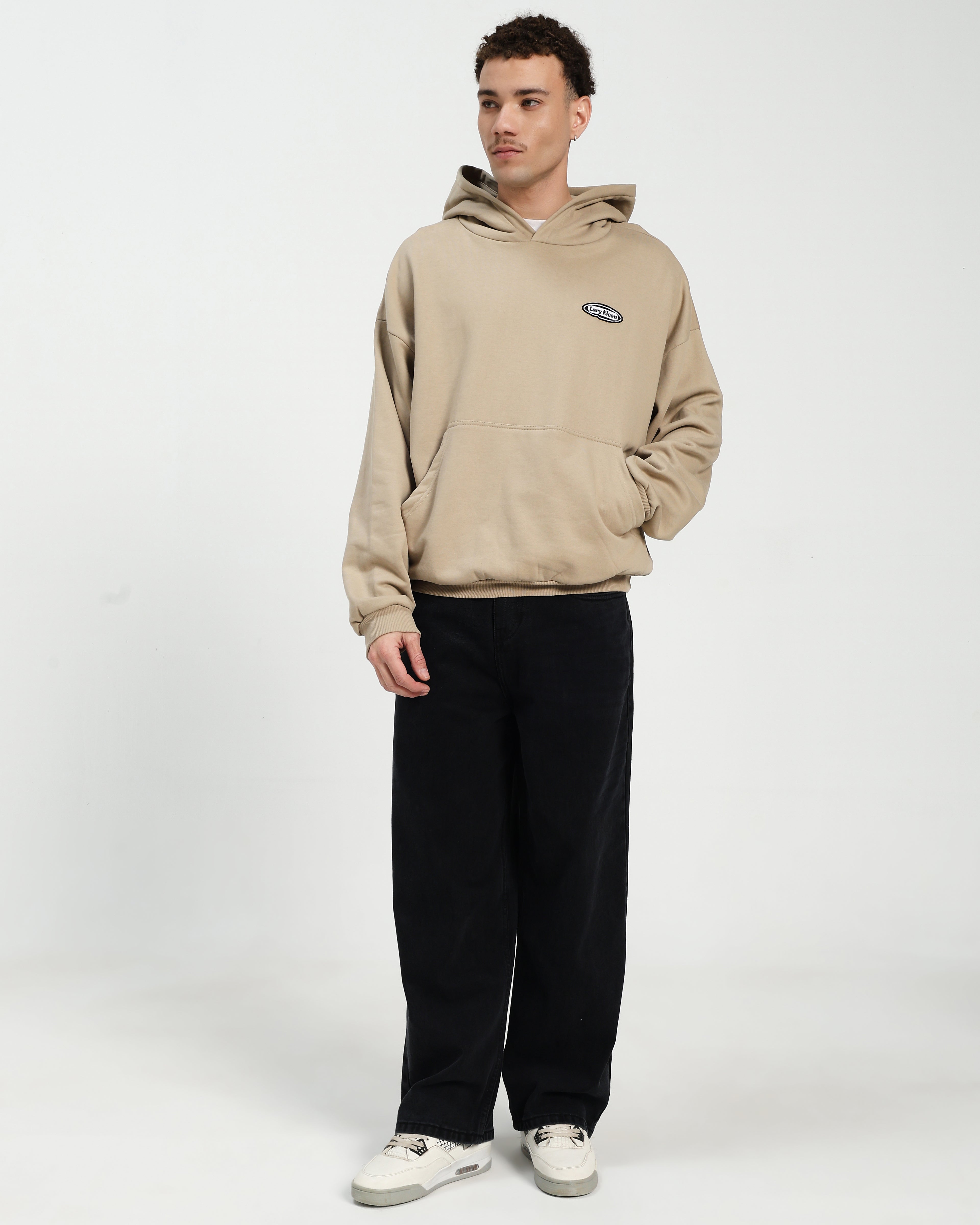OVERSIZED HOODIE - BEIGE