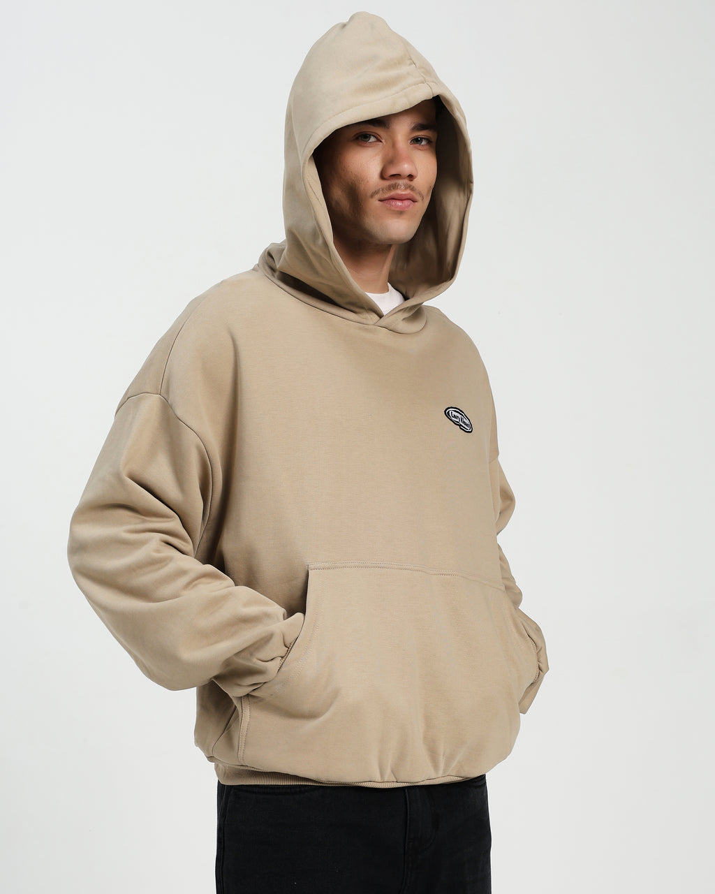 OVERSIZED HOODIE - BEIGE