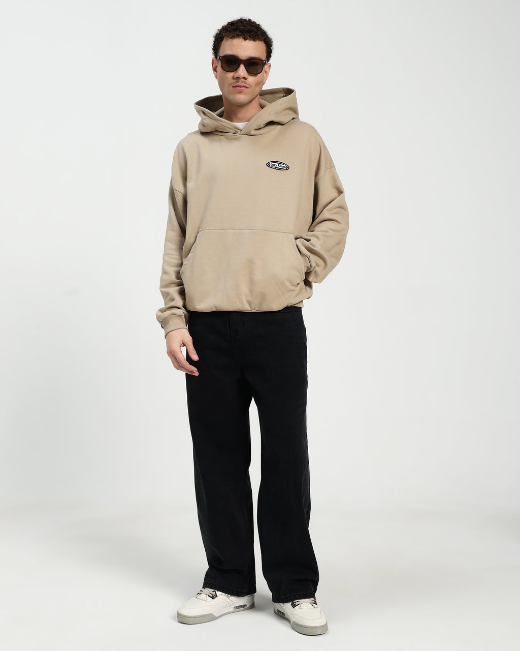 OVERSIZED HOODIE - BEIGE
