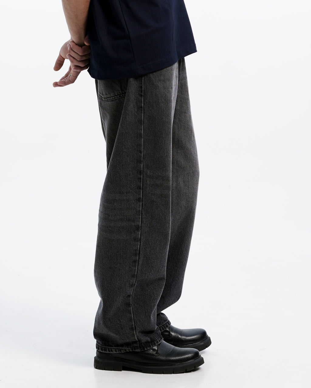 DARK GREY DENIM BAGGY JEAN