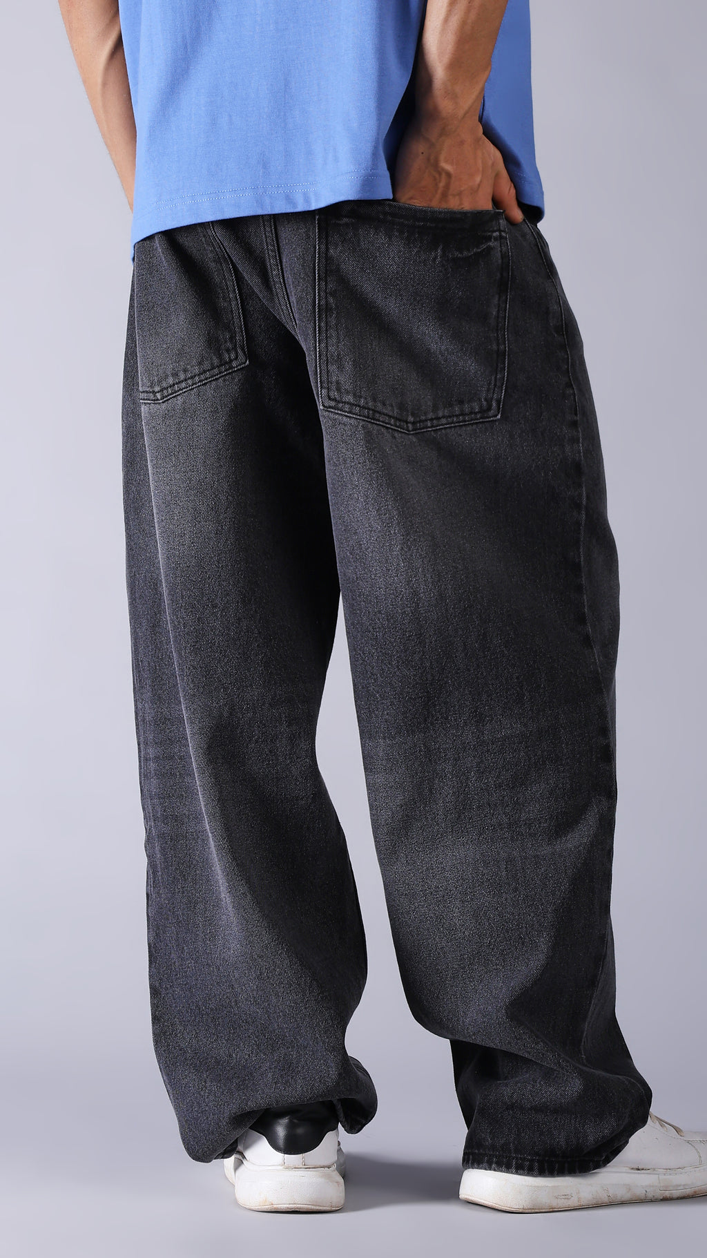 SHADOW BLACK DENIM BAGGY JEAN