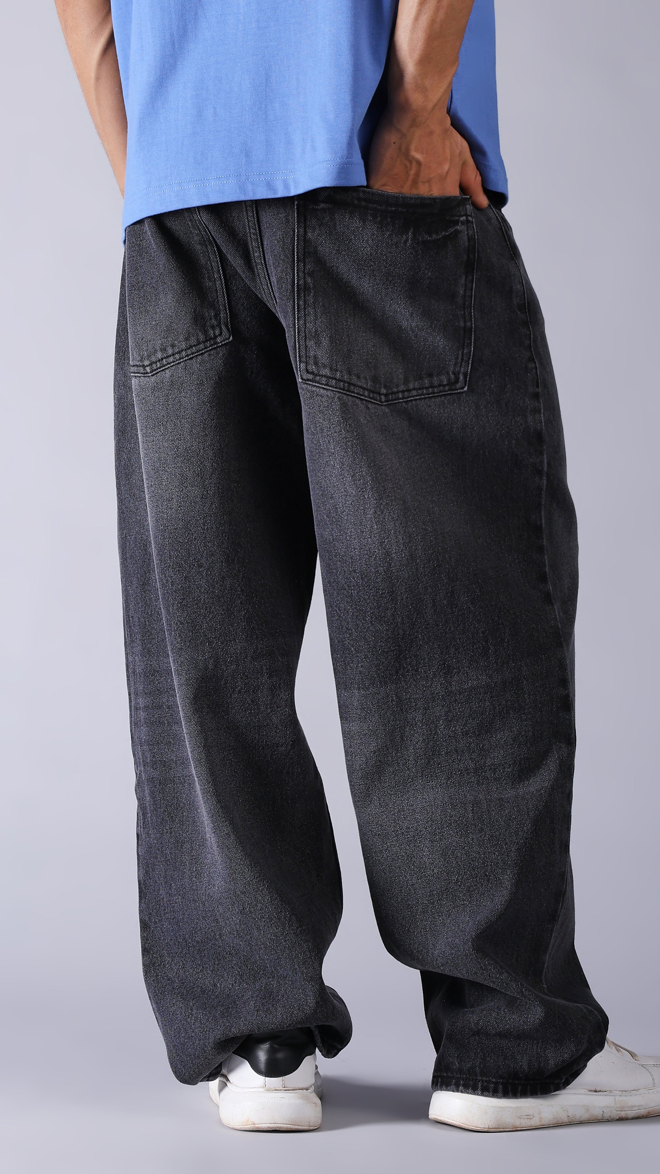 SHADOW BLACK DENIM BAGGY JEAN